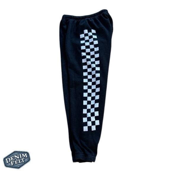 Aviator Natiom Womens Black/White Checkered Leg Sweatpants/ Joggers | PRELOVED - Picture 10 of 16